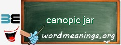 WordMeaning blackboard for canopic jar